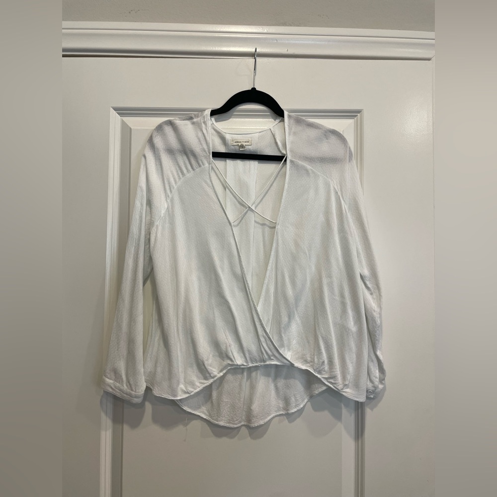 Criss cross peasant top